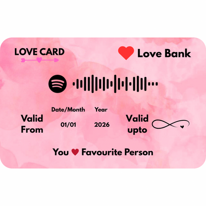 Love Metal Card - 5 Colours - Customize
