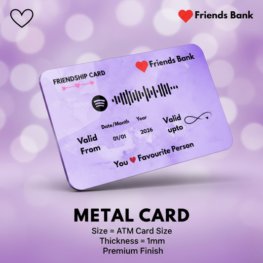 Friends Metal Card - 5 Colours - Customize