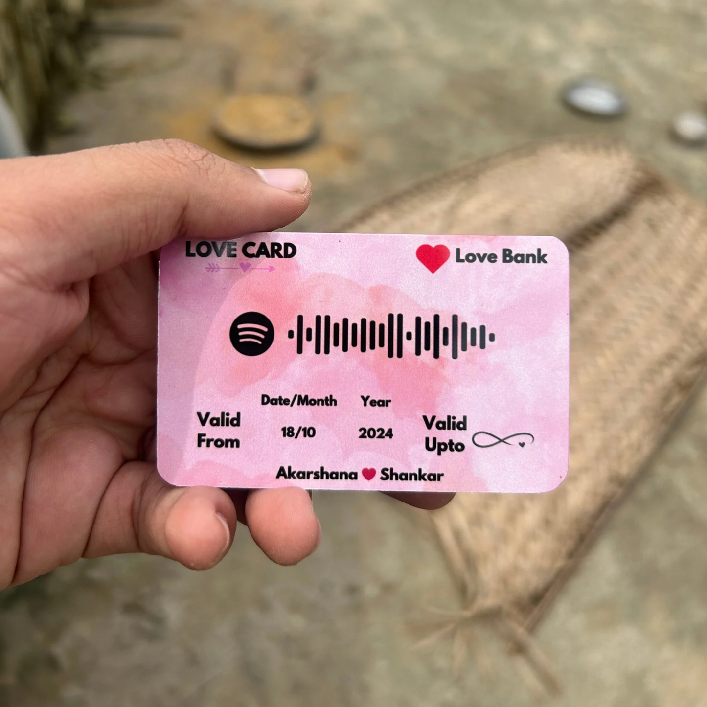 Love Metal Card - 5 Colours - Customize